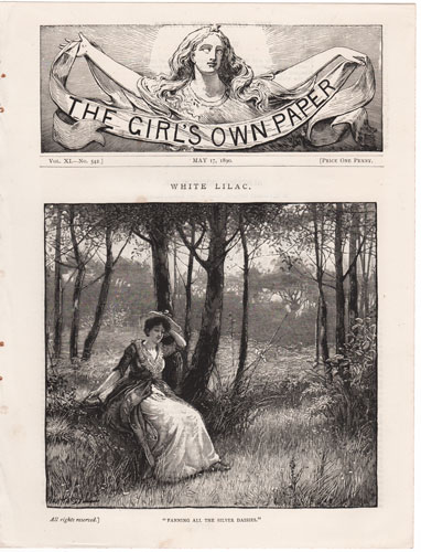 Original antique engraving from The Girl's Own Paper 1888-1890